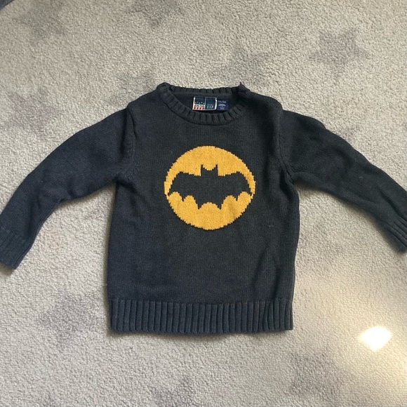 Junk Food/Baby Gap Knitted Batman Sweater Size 4T - Picture 1 of 3